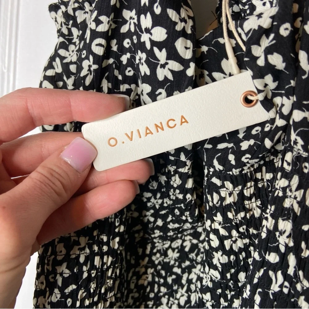 O.Vianca Ditsy Floral Strappy Mini Dress Size Medium NEW - Picture 14 of 16
